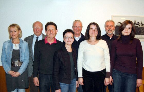 v.l.: M. Schwarz, H. Lambacher, J. Kumm, C. Dengler, C. Jungkurth, U. Lange, B. Allgeier und R. Schwenk